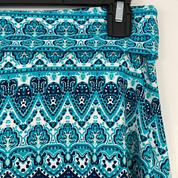 Lularoe Azure turquoise abstract skirt - Picture 2 of 8